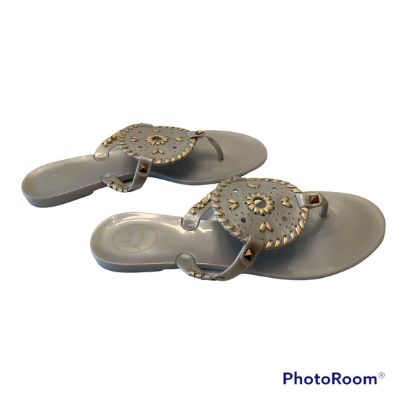 JACK ROGERS GEORGICA MEDALLION JELLY SANDALS 10 - Picture 4 of 7